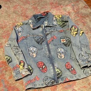 Marvel Kids Jean Jacket with Superhero Prints